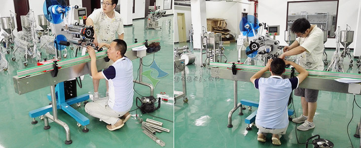 配线式贴标机工厂图