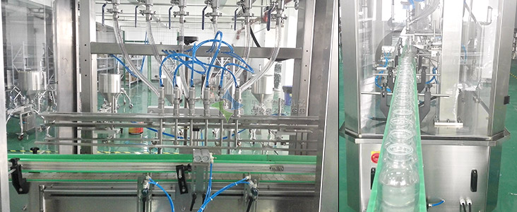 六头自流式液体灌装机细节图