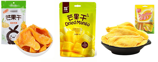 芒果干食品包装机械样品展示图