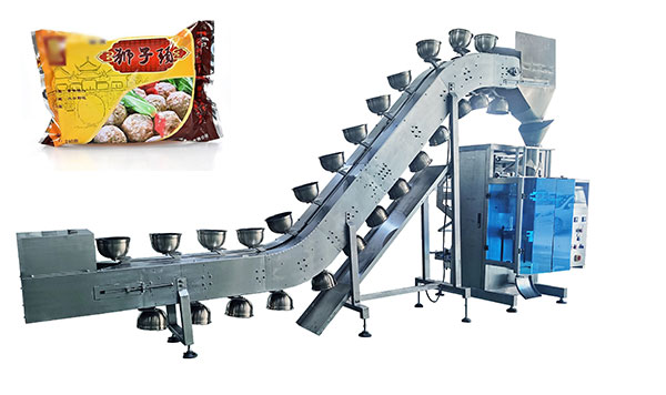 石家庄半成品狮子头包装机展示图