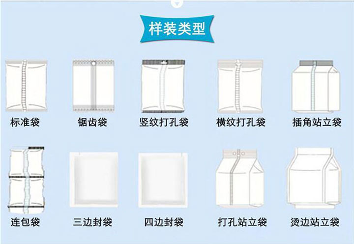 星火食品包装机械包装袋样式展示