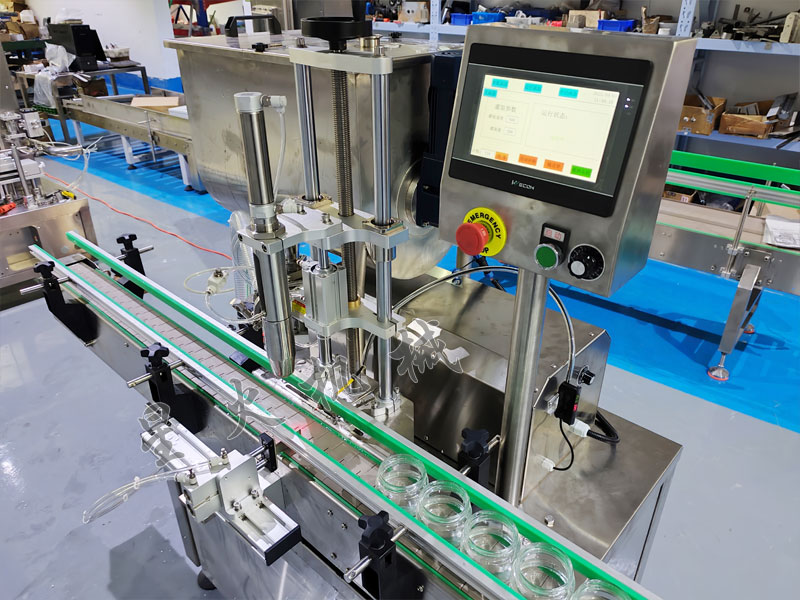 全自动耗油单头膏体灌装机细节部分